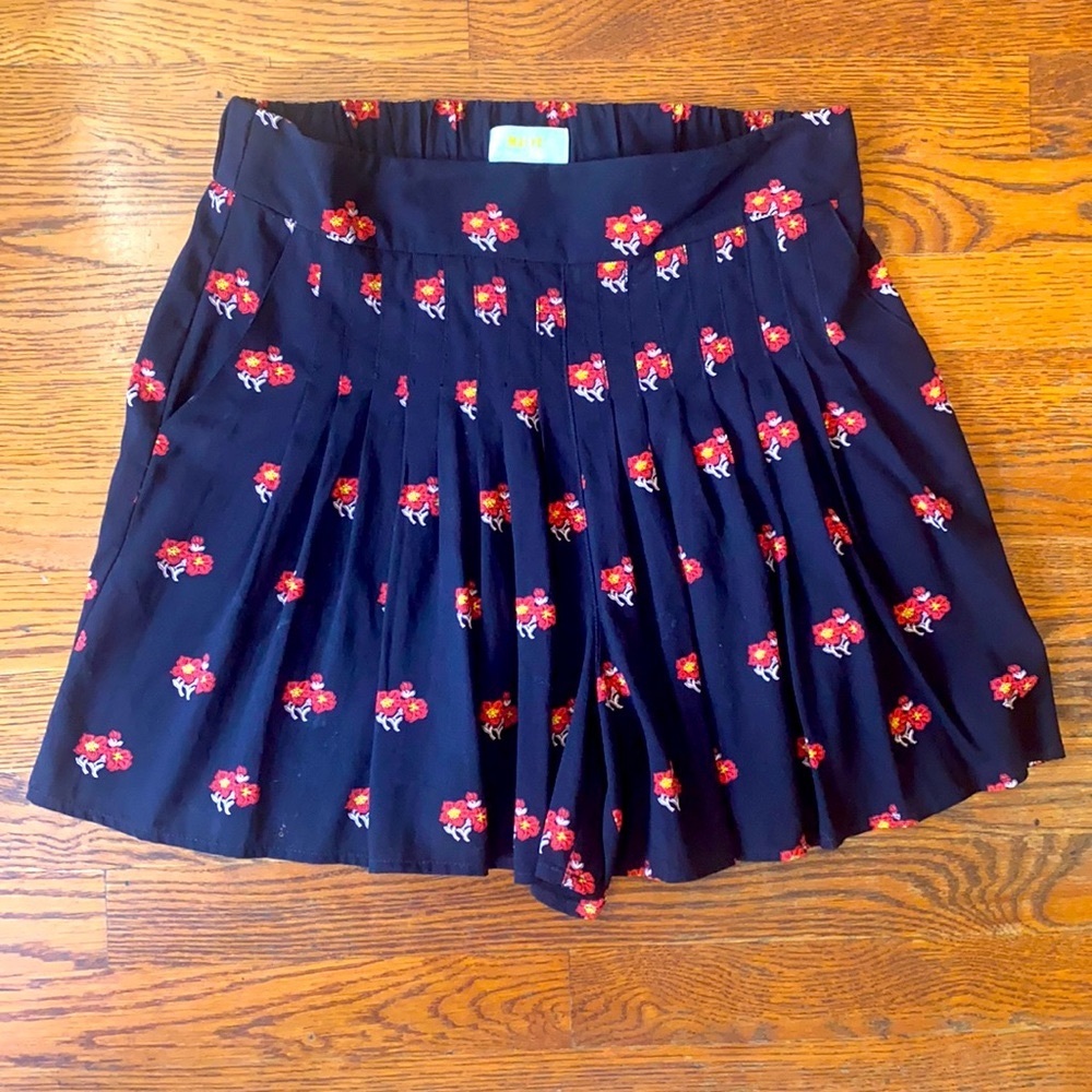 Anthropologie Maeve Patchwork Pleated Shorts - image 2